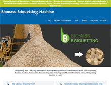 Tablet Screenshot of biomassbriquettingmachine.com